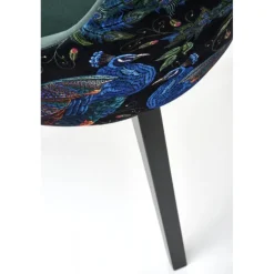 ENDO Spisebordsstol, Sort / Mørkegrøn