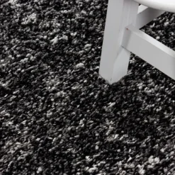 Enjoy Rund Shaggy tæppe Plettet - Antracit