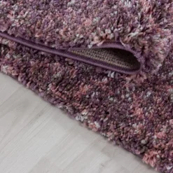 Enjoy Rund Shaggy tæppe Plettet - Pink