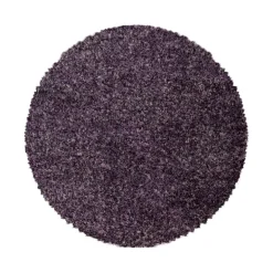 Enjoy Rund Shaggy tæppe Plettet - Lilla