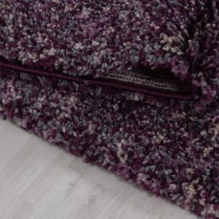 Enjoy Rund Shaggy tæppe Plettet - Lilla