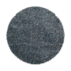 Enjoy Rund Shaggy tæppe Plettet - Blå