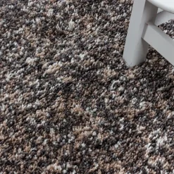 Enjoy Rund Shaggy tæppe Plettet - Brun