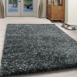 Enjoy Shaggy tæppe Plettet - Blå