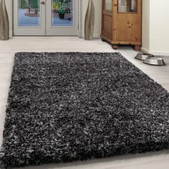 Enjoy Shaggy Tæppeløber Plettet - Antracit