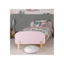 Enkeltseng til børn 90 x 200 cm – Kiddy, lyserød