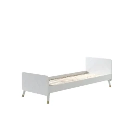 Enkeltseng 90x200 – Billy i hvid satinanstrøg