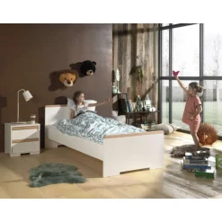 Enkeltseng 90x200 – London, hvid