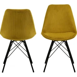 Eris spisebordsstol gul stof