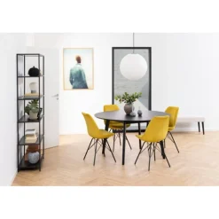 Eris spisebordsstol gul stof