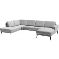 Esbjerg Hjørnesofa med chaiselong Højrevendt - Lysegrå Velour