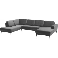 Esbjerg Hjørnesofa med chaiselong Højrevendt - Mørkegrå Velour