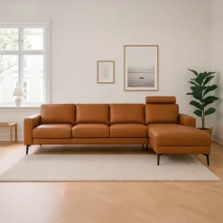 Esbjerg læder chaiselongsofa Højrevendt