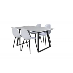 Estelle e Spisebordssæt - Sort og Hvid