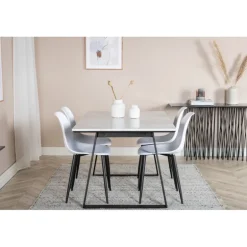 Estelle e Spisebordssæt - Sort og Hvid