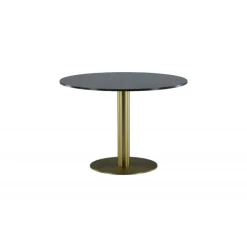 Estelle Rundt spisebord - Mørkegrå og Messing