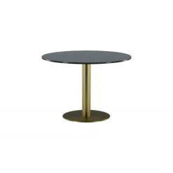 Estelle Rundt spisebord - Mørkegrå og Messing