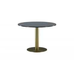 Estelle Rundt spisebord - Mørkegrå og Messing