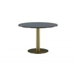 Estelle Rundt spisebord - Mørkegrå og Messing