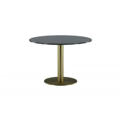 Estelle Rundt spisebord - Mørkegrå og Messing