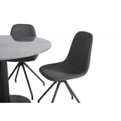 Estelle Rundt Spisebordssæt - Sort