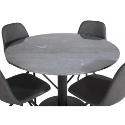 Estelle Rundt Spisebordssæt - Sort