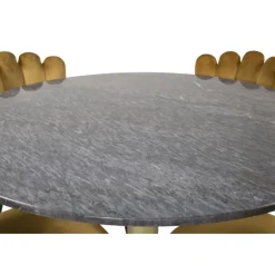 Estelle Rundt Spisebordssæt - Sort og Messing