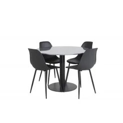 Estelle Rundt Spisebordssæt - Sort