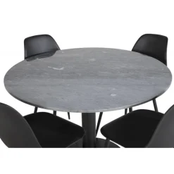 Estelle Rundt Spisebordssæt - Sort