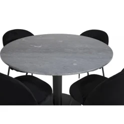 Estelle Rundt Spisebordssæt - Sort