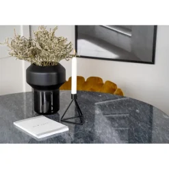 Estelle Rundt Spisebordssæt - Sort og Messing