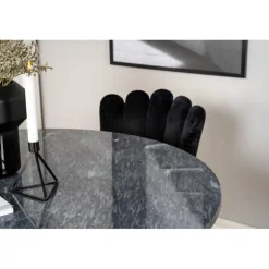 Estelle Rundt Spisebordssæt - Sort