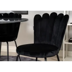 Estelle Rundt Spisebordssæt - Sort