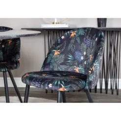 Estelle Rundt Spisebordssæt - Sort og Messing