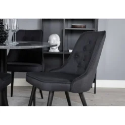 Estelle Rundt Spisebordssæt - Sort