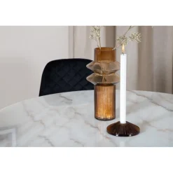 Estelle Rundt Spisebordssæt - Sort og Hvid