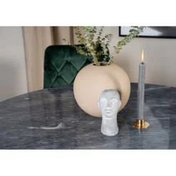 Estelle Rundt Spisebordssæt - Sort, Messing og Grøn