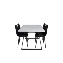 Estelle Spisebordssæt - Sort og Hvid