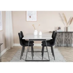 Estelle Spisebordssæt - Sort og Hvid