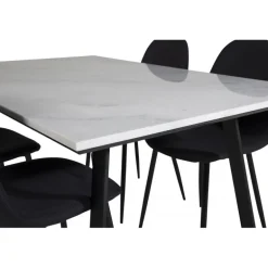 Estelle Spisebordssæt - Sort og Hvid