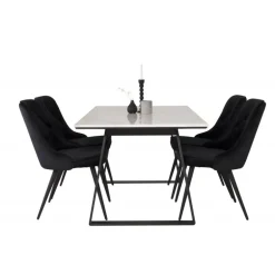 Estelle Spisebordssæt - Sort og Hvid