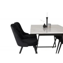 Estelle Spisebordssæt - Sort og Hvid