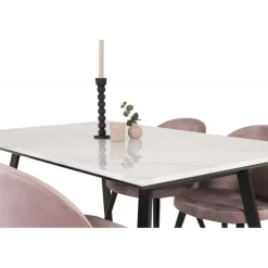 Estelle Spisebordssæt - Sort, Pink og Hvid