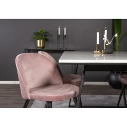 Estelle Spisebordssæt - Sort, Pink og Hvid