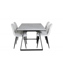 Estelle Spisebordssæt - Sort og Hvid