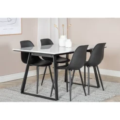 Estelle Spisebordssæt - Sort og Hvid