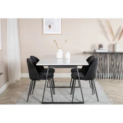 Estelle Spisebordssæt - Sort og Hvid