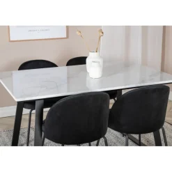 Estelle Spisebordssæt - Sort og Hvid