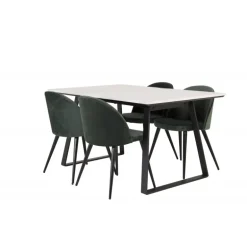 Estelle t Spisebordssæt - Sort, Grøn og Hvid