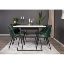 Estelle t Spisebordssæt - Sort, Grøn og Hvid